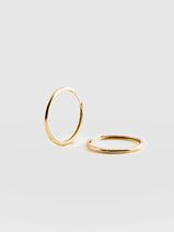 Classic Hoop Earrings - Gold Nav Image 5