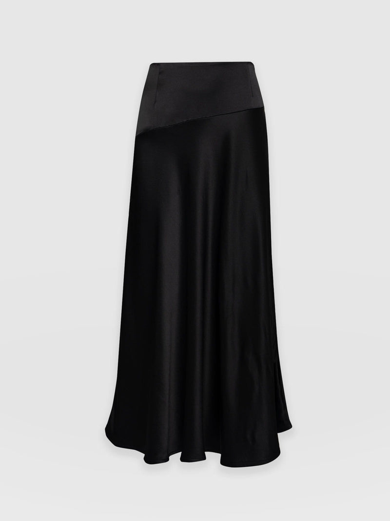 Annie Bias Cut Skirt Black - Women's Skirts | Saint + Sofia® USA ...