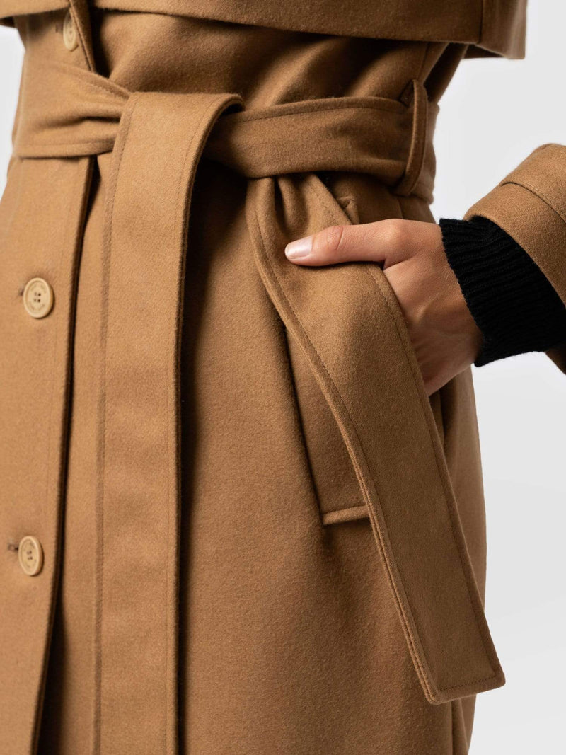 Odette Coat Camel - Women's Wool Coats | Saint + Sofia® USA