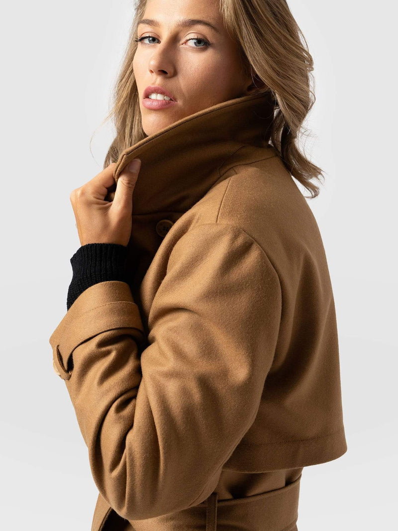 Odette Coat Camel - Women's Wool Coats | Saint + Sofia® USA