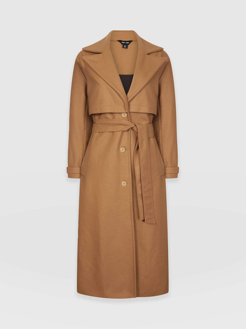 Odette Coat Camel - Women's Wool Coats | Saint + Sofia® USA – Saint and ...