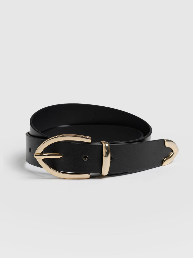 Victory Belt Black - Leather Belts | Saint + Sofia® USA – Saint and Sofia