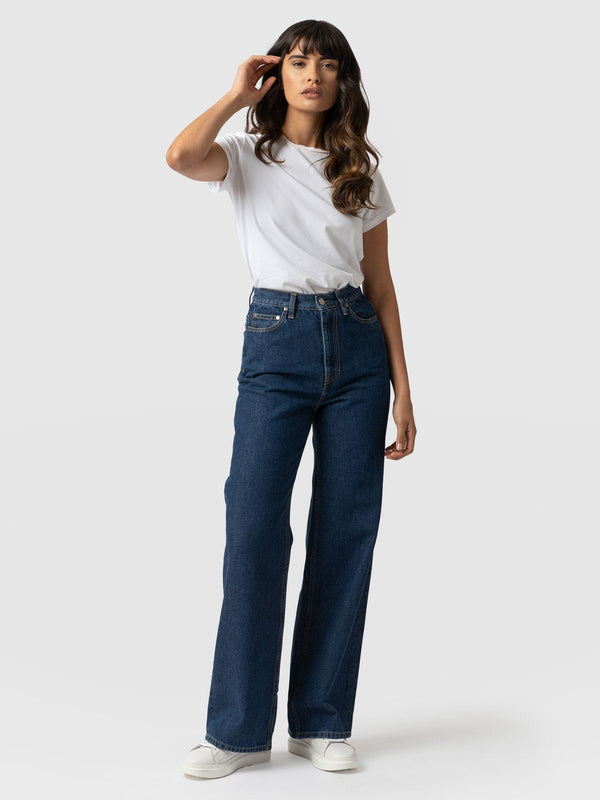 Wide Leg Flare Jeans Pale Blue - Women's Jeans | Saint + Sofia® USA ...