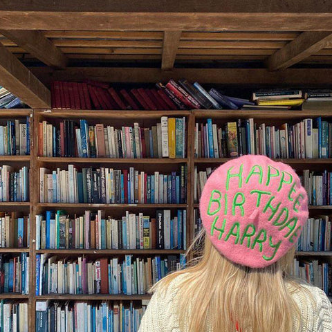 Hollyjuicepotion Looking at Books with a Happy Birthday Harry Hat On