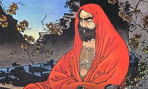A depiction of the monk Bodhidharma