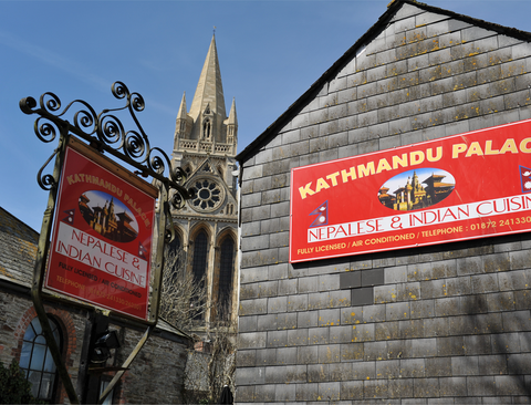 Kathmandu Palace Curry House in Truro, Cornwall.