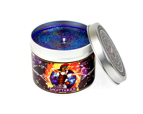 Sagittarius astrological zodiac scented candle | Happy Piranha