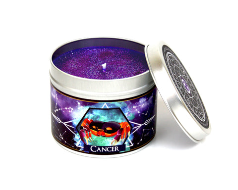 Cancer zodiac star sign scented candle 