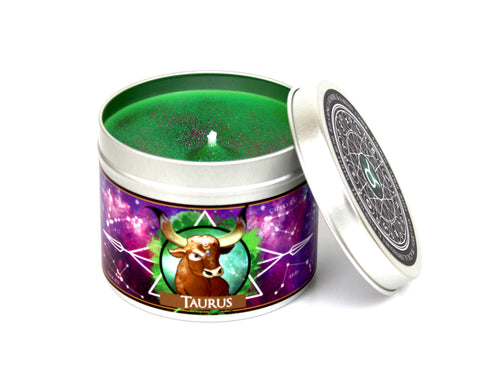 Taurus the bull scented zodiac candle