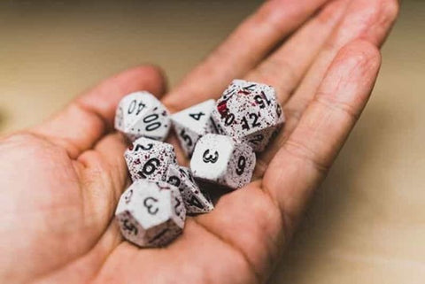 Forged Gaming's Winters Blood Metal Dice Set