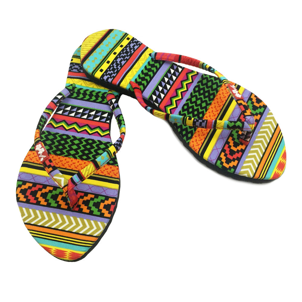 aztec print sandals