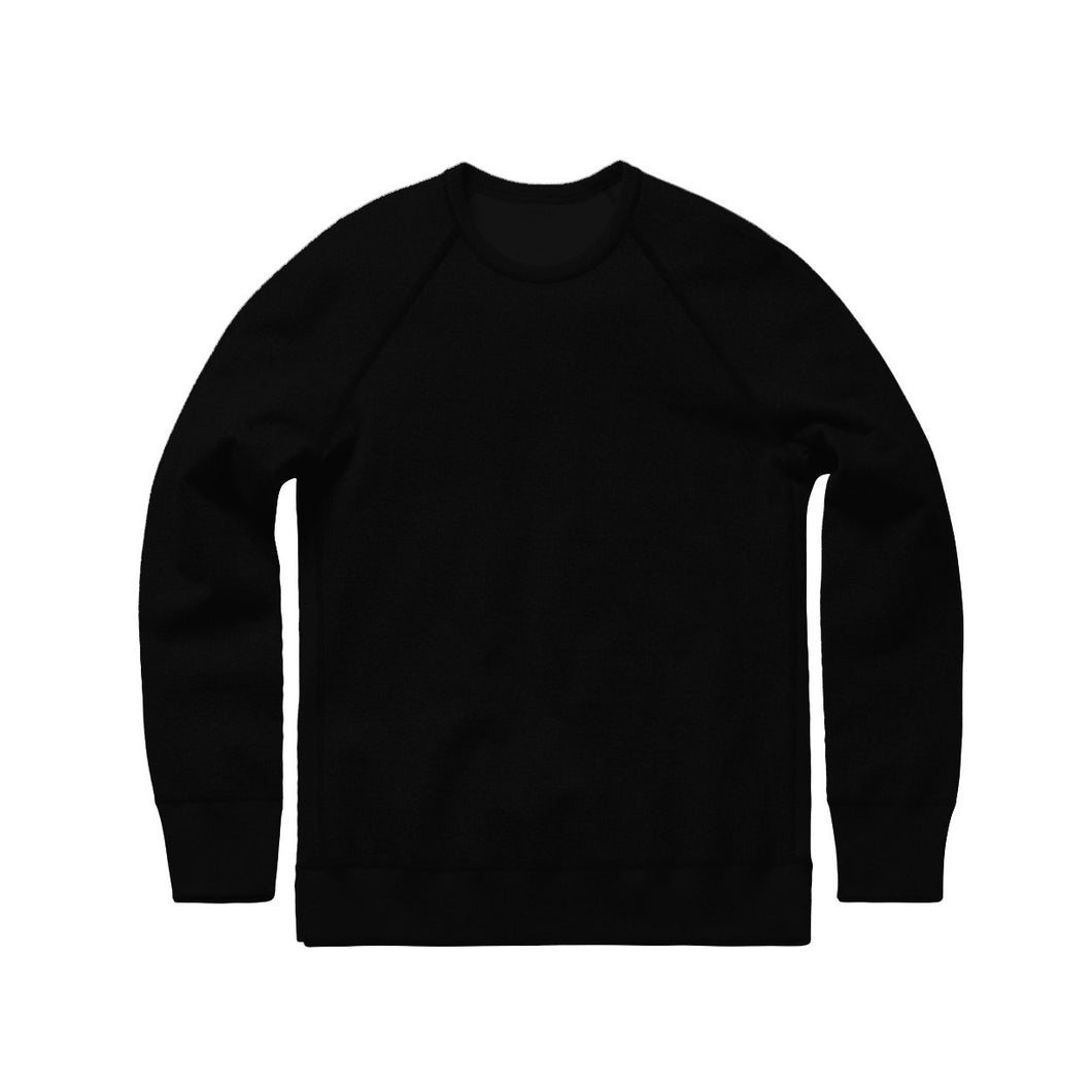 Download Garment Science - Blank Raglan Crewneck Sweatshirt - Black