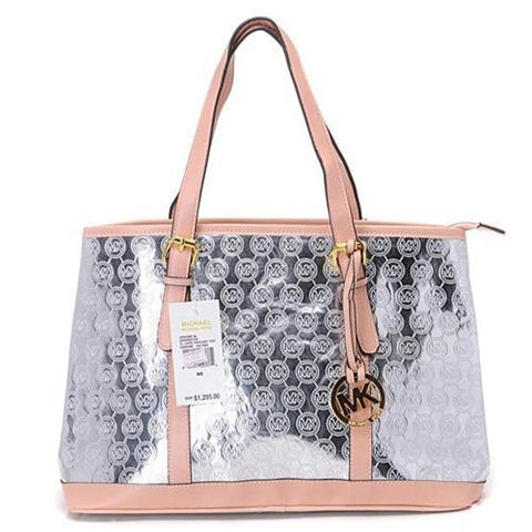 michael kors silver tote bag