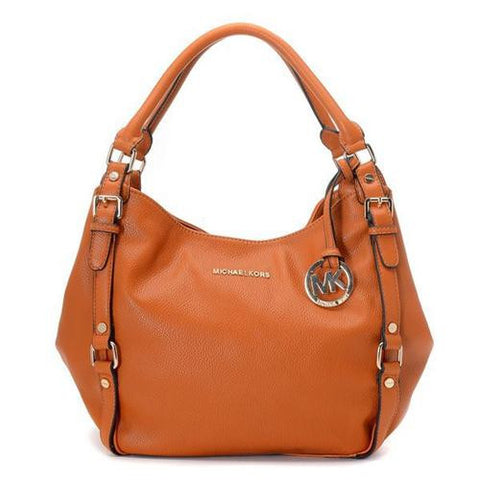 michael kors orange and brown purse