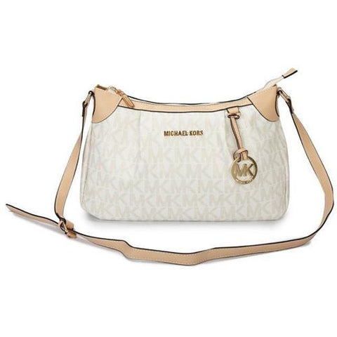 mk white shoulder bag