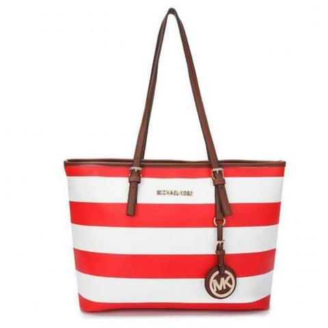 michael kors jet set tote red