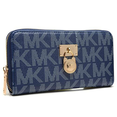 michael kors hamilton wallet blue