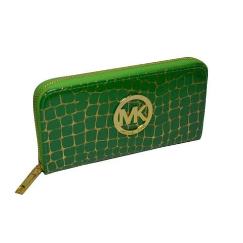 mk green wallet