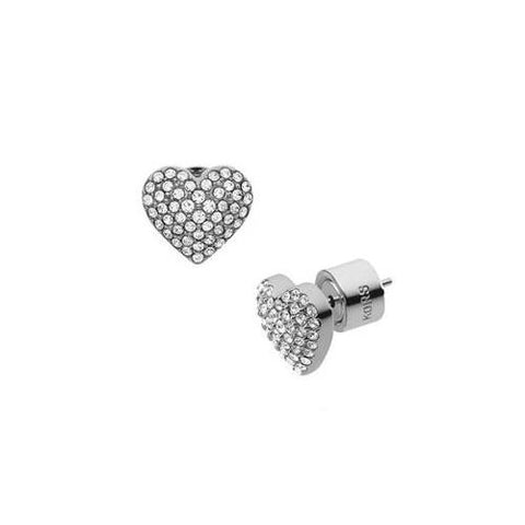 michael kors silver heart earrings