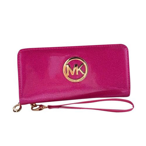 fuchsia michael kors wallet