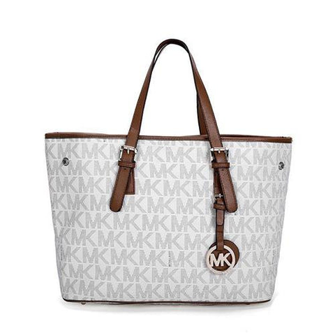 mk white tote