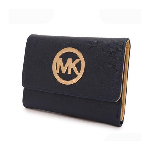 mk navy wallet