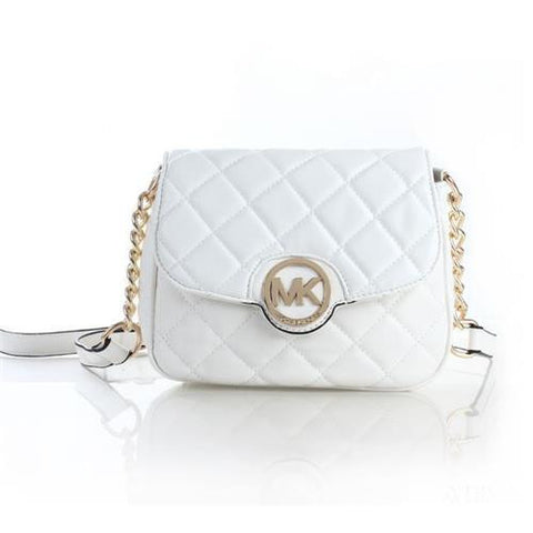 michael kors white quilted bag