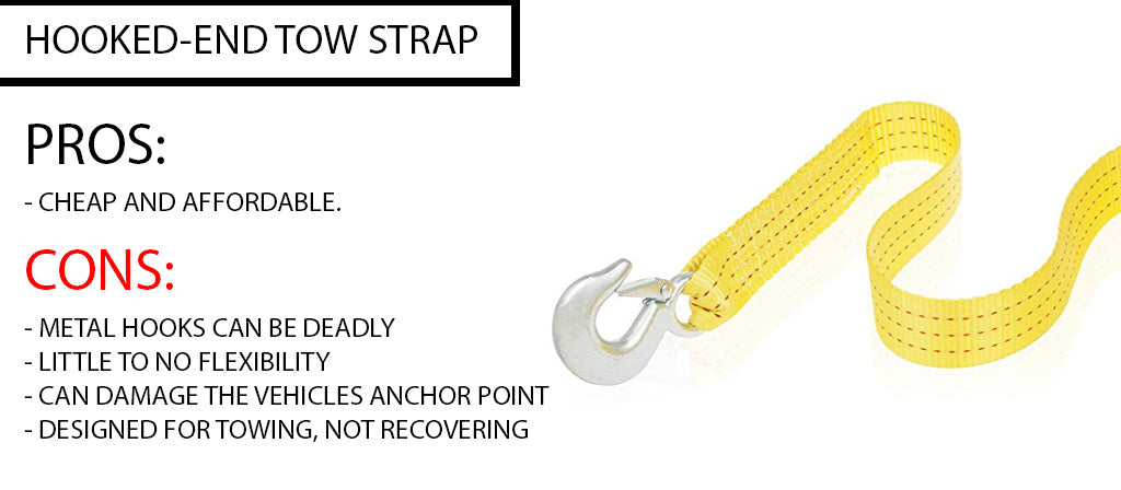 tow strap with hooks