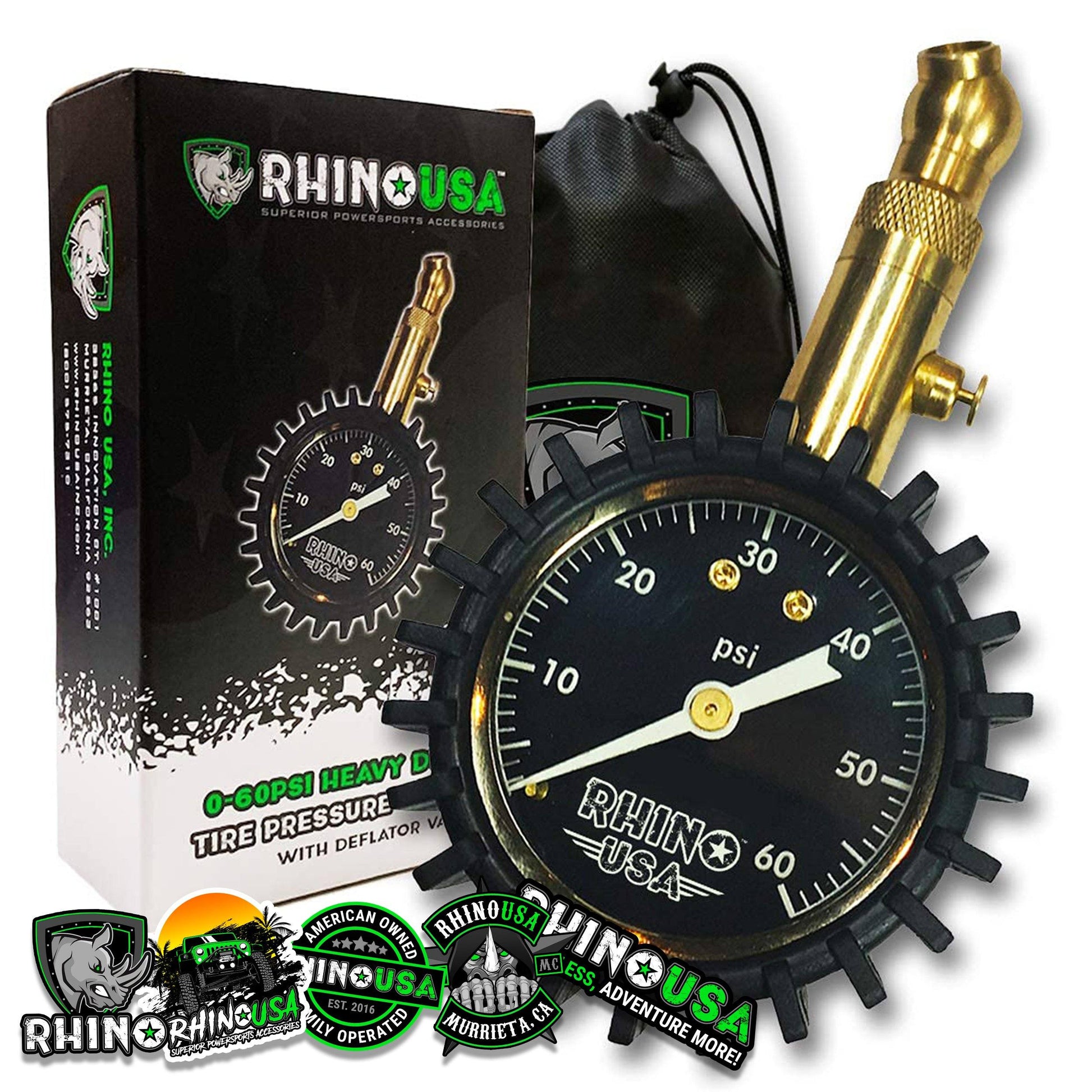 60 PSI Tire Pressure Gauge Tire Pressure Gauges Rhino USA, Inc. 