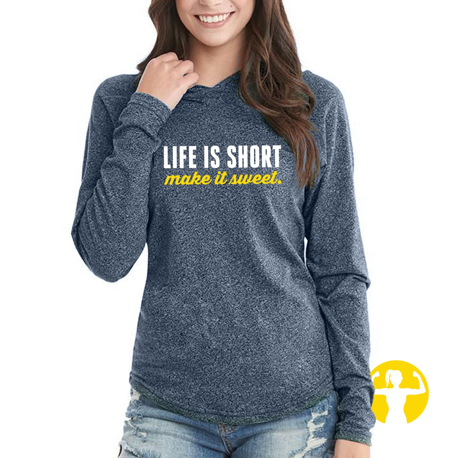 Lightweight Short Sleeved Hoodie for Women