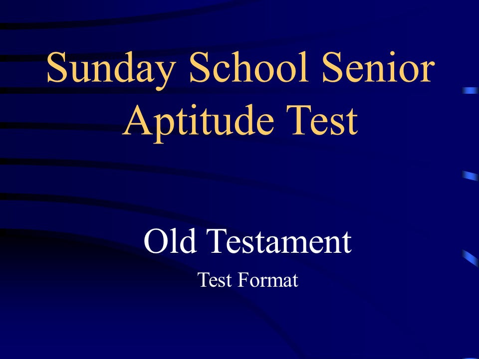 Senior Aptitude Test