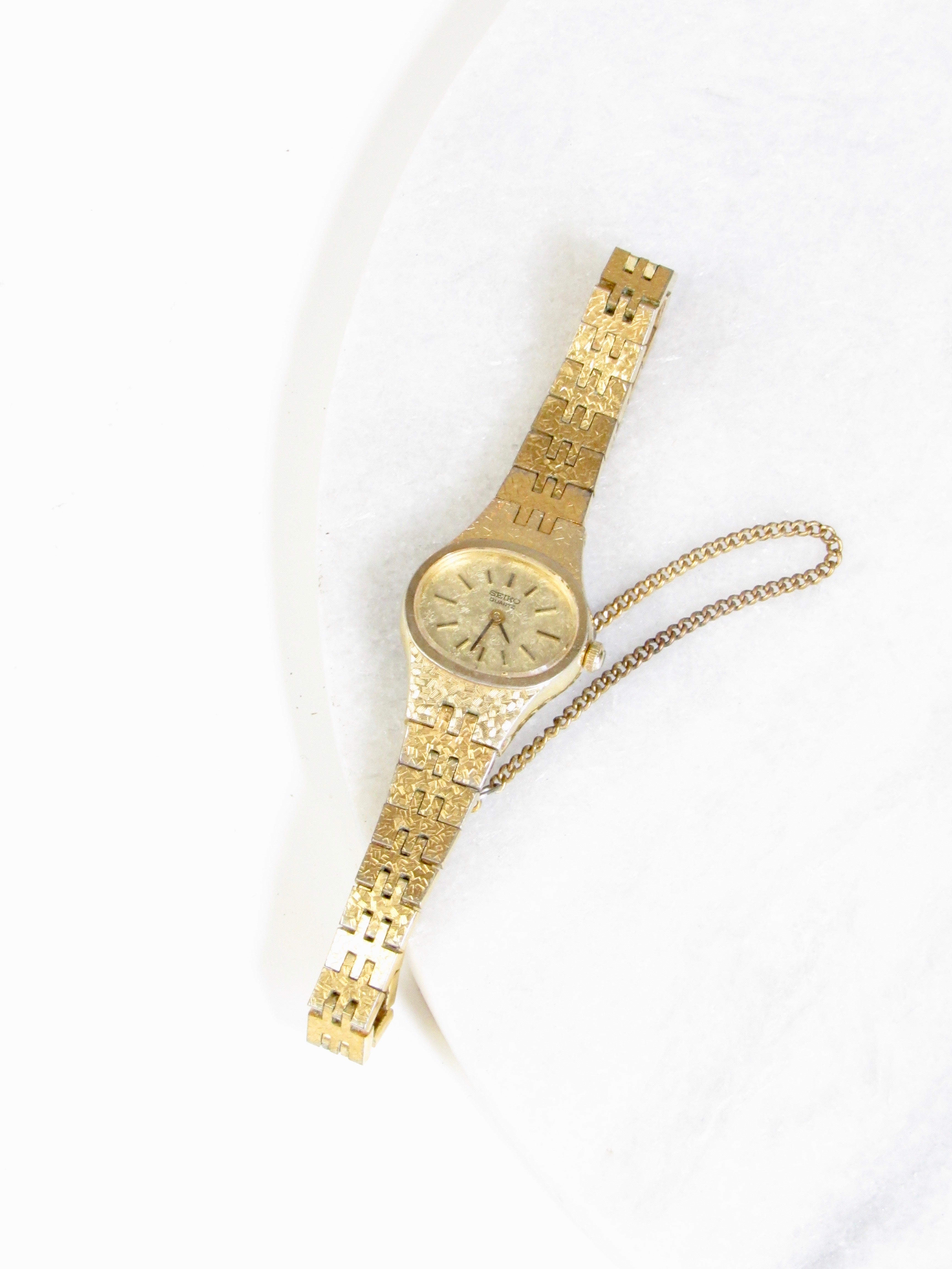 Seiko Oval Gold Tone Mechanical Movement Ladies Watch | Vintage Jewelry -  BOÎTE LAQUE – BOITE LAQUE