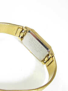 Seiko Rectangle Gold Tone Japanese Movement Ladies Watch | Vintage Jewelry  - BOÎTE LAQUE – BOITE LAQUE