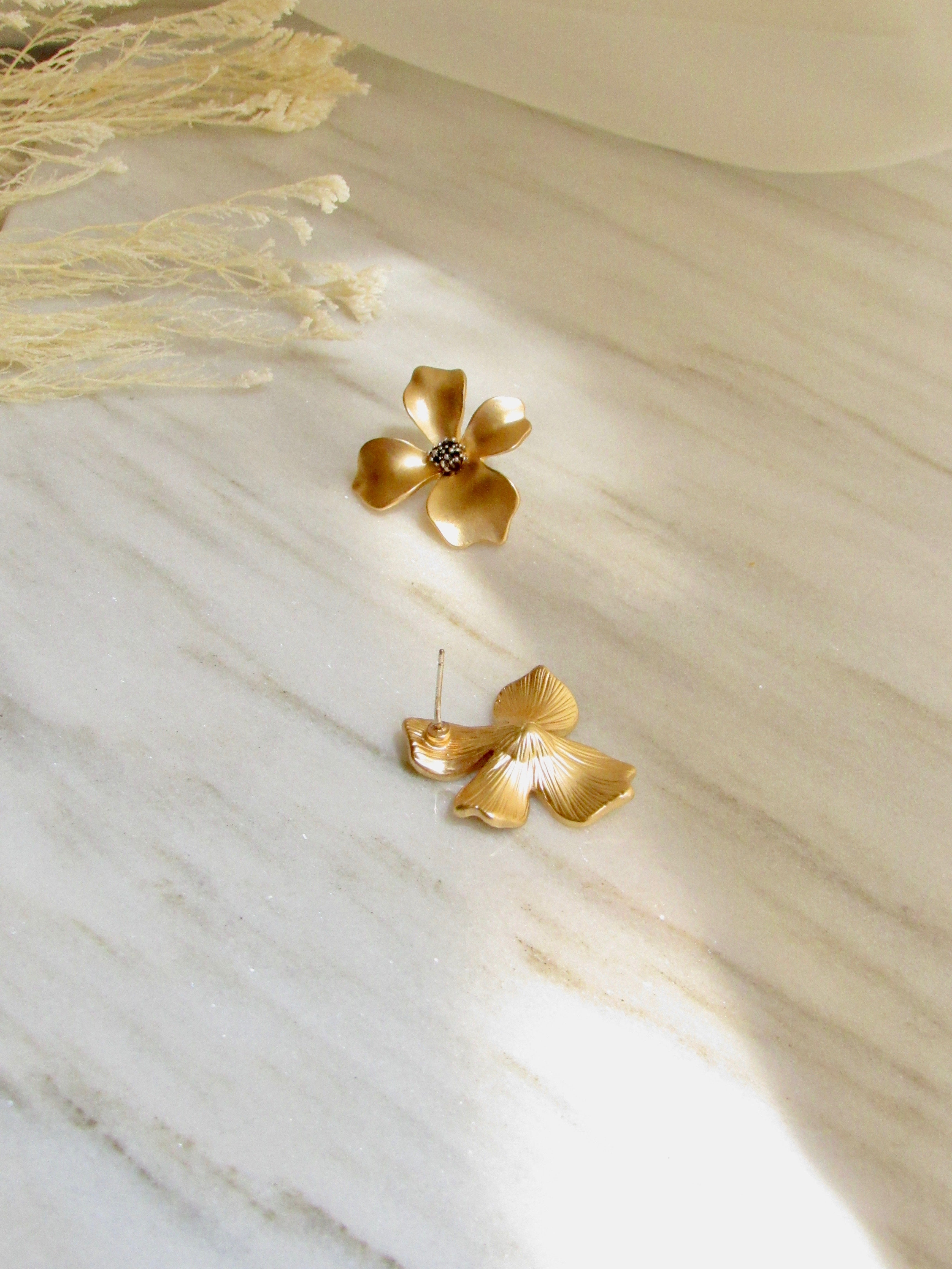 Jasmine Gold Statement Earrings