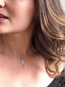 Key Diamond Pendant Necklace