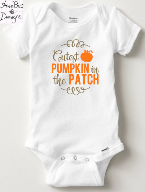 New Parent Gift- Cutest Pumpkin In Patch Halloween Fall Thanksgiving O ...