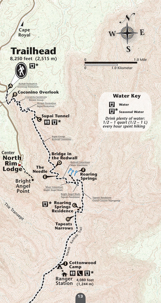 North Kaibab Trail Guide Grand Canyon Conservancy Store