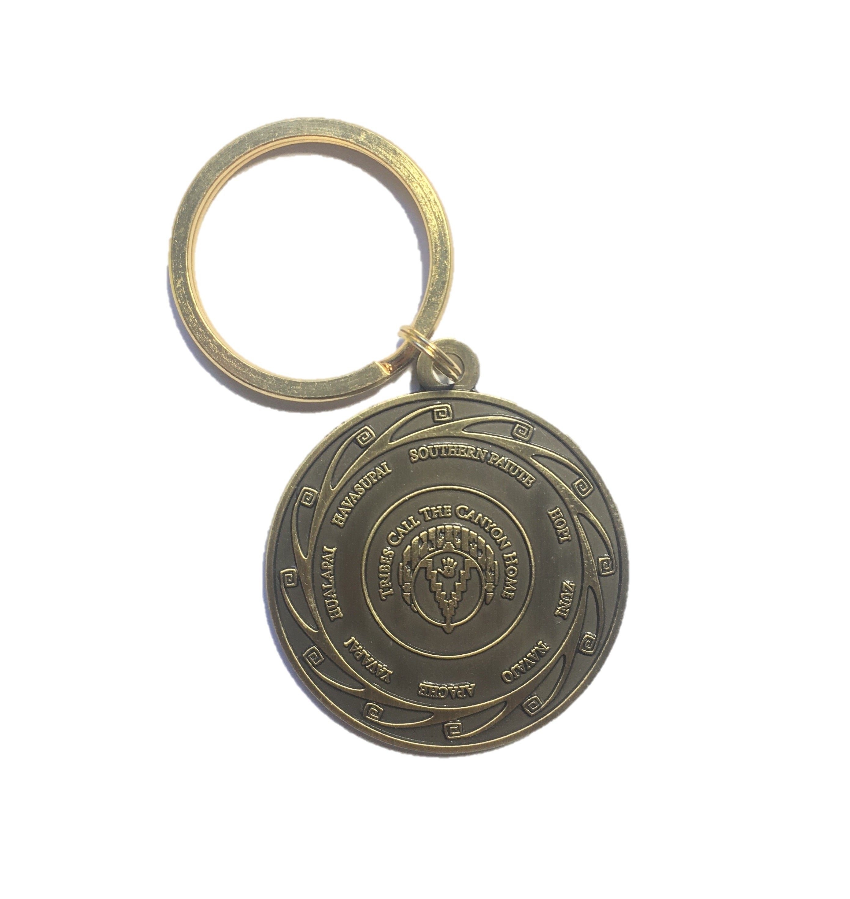 Tribal Medallion Coin Keychain