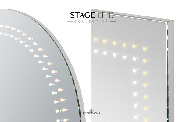 Stage Lite Collection By Impressions Vanity Arched Vanity Mirror Dotted Vanity Mirror