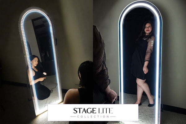 Stage Lite Collection By Impressions Vanity Arched Vanity Mirror Dotted Vanity Mirror