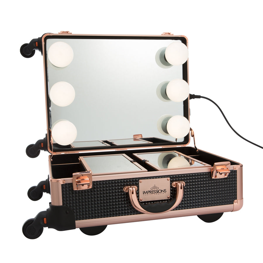 Slaycase Xl Vanity Travel Case In Black Rose Gold Impressions Vanity Co