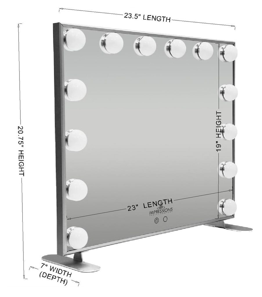 impressions vanity hollywood touch duotone led makeup mirror