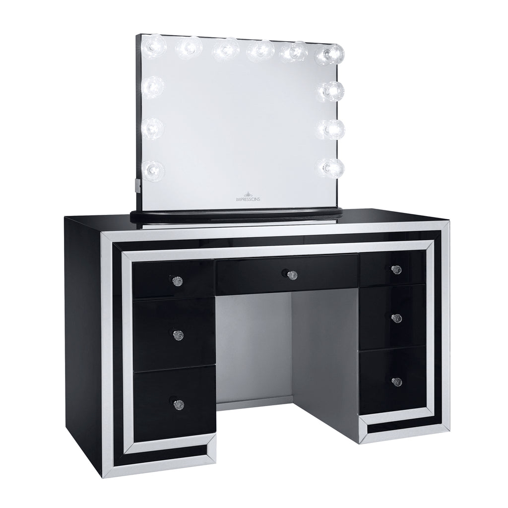 black vanity dresser