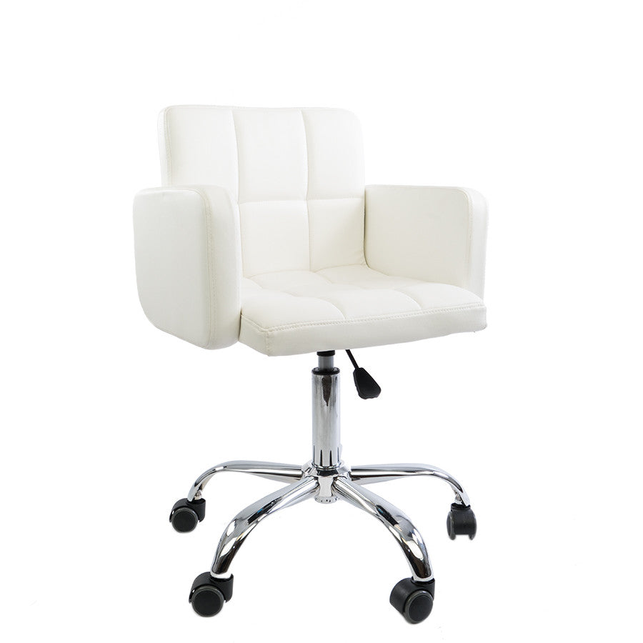 ikea white chair and vanity stool