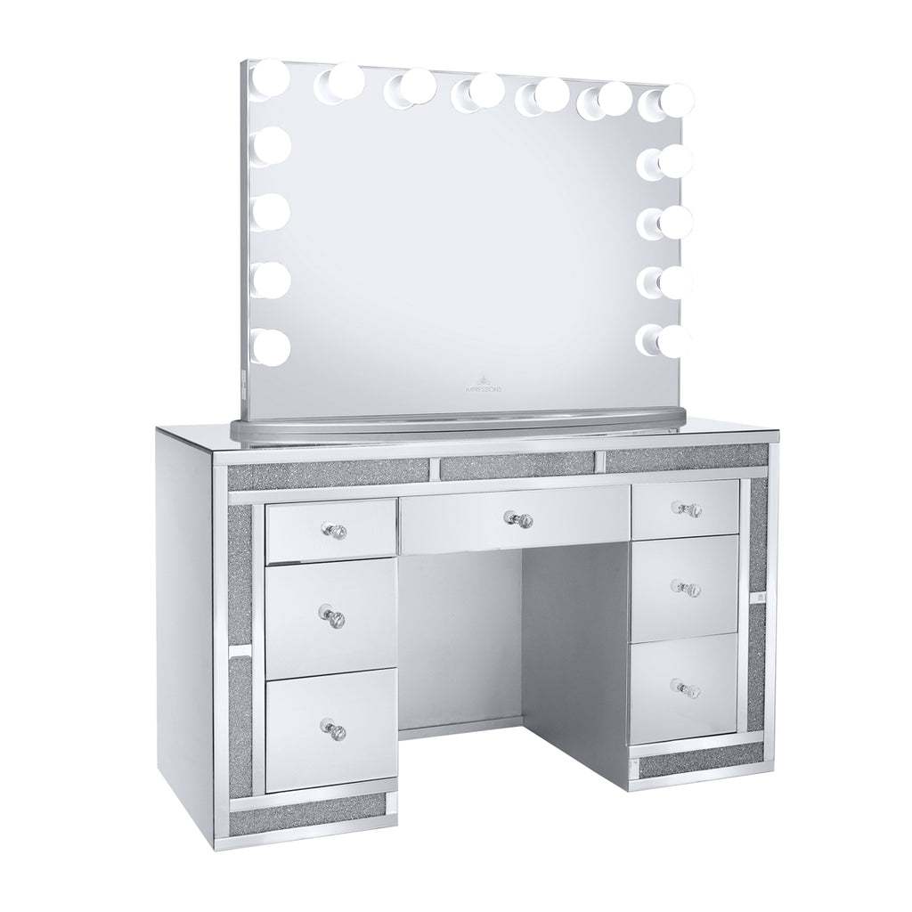 Melanie Premium Mirrored Vanity Table Impressions Vanity Co