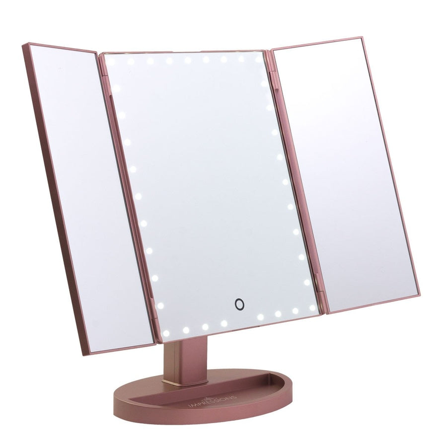 Touch Trifold XL Dimmable LED Makeup Mirror • Impressions Vanity Co.