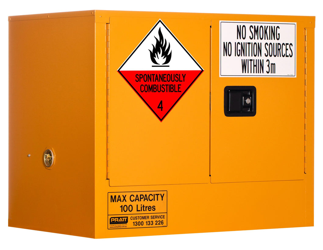 100l Class 4 Hazardous Goods Storage Cabinet 1 Shelf Dg Safety