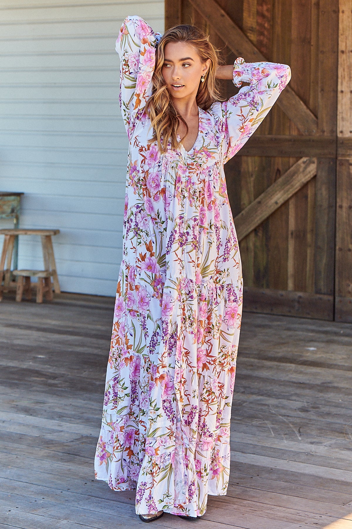 WHITE ACADIA ROSALIE MAXI DRESS | Bohemian Love Runway