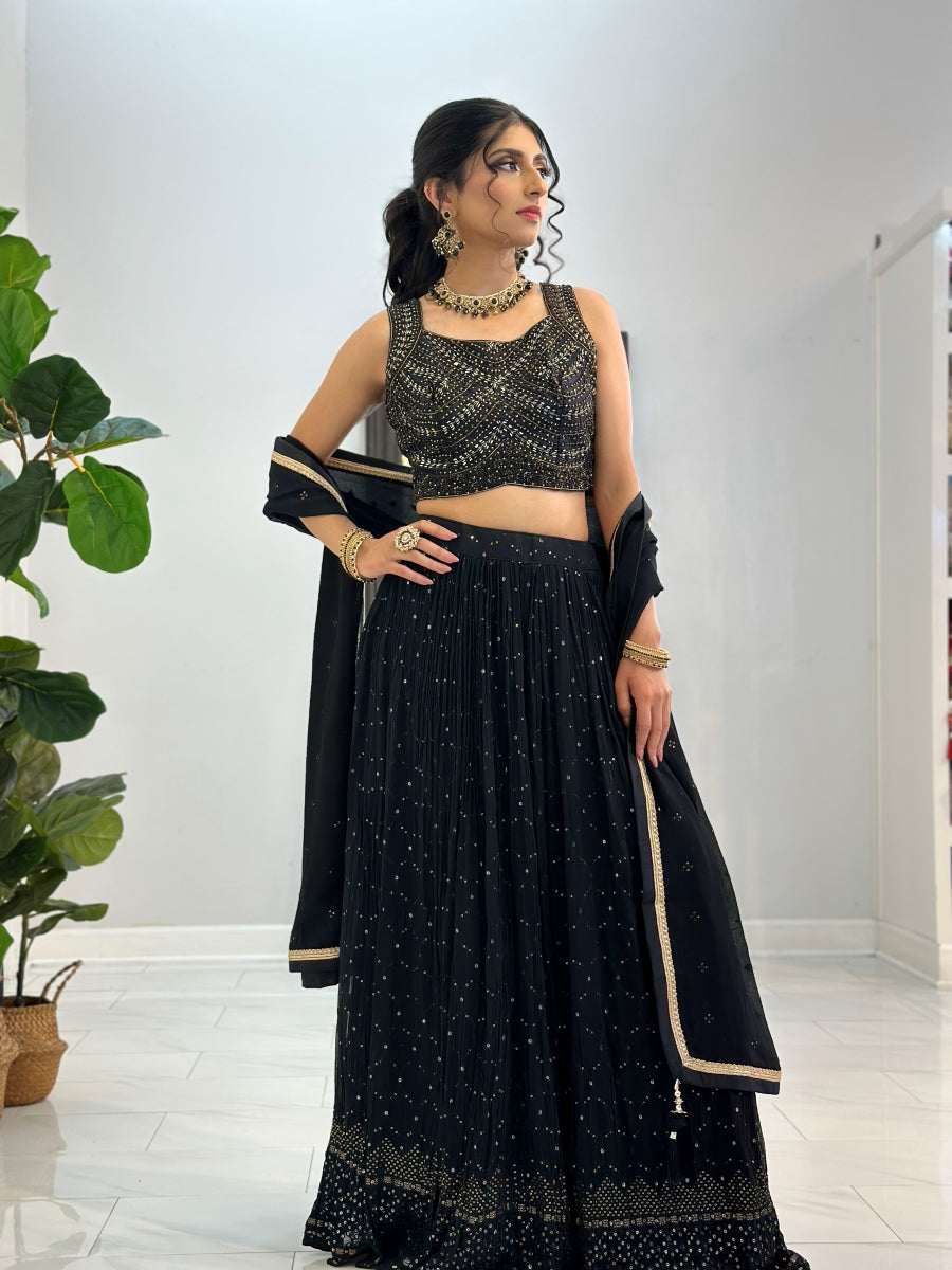 Bollywood Style Fully Stitched Designer Black Ruffle Lehenga - Etsy |  Ruffle lehenga, Indian outfits lehenga, Indian dresses traditional