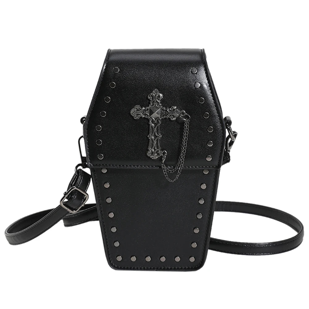 Gothic Coffin Shoulder Bag - A